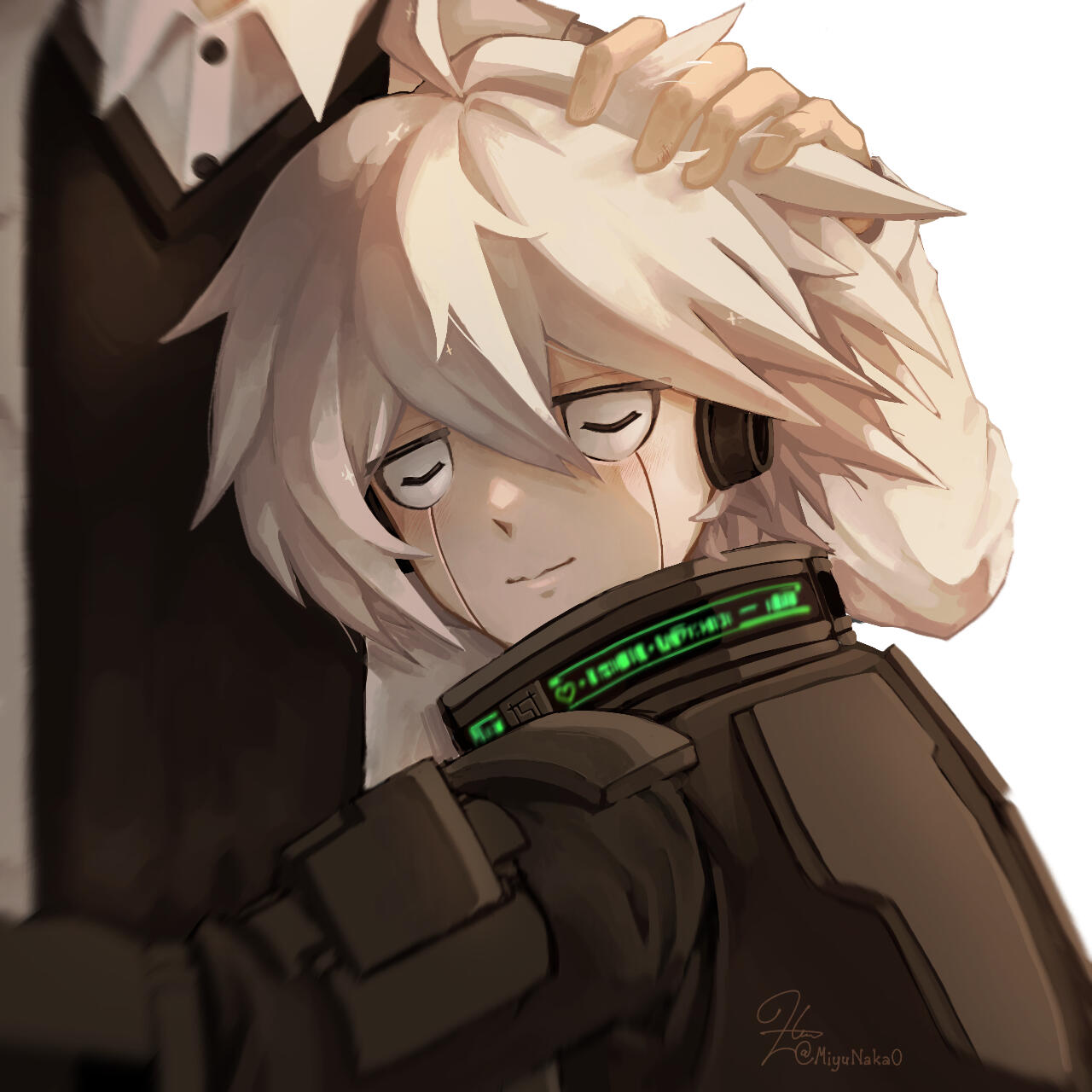 Headshot. (Ends around the collar bone or the neck)