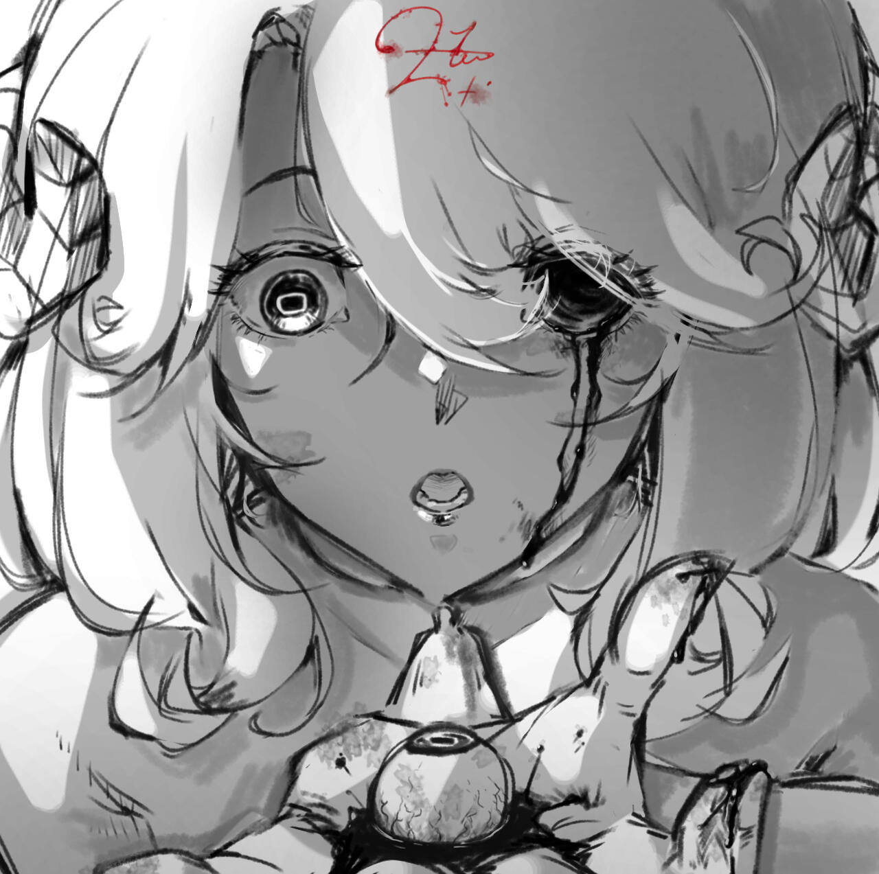 Bust up. (Ends around the chest)